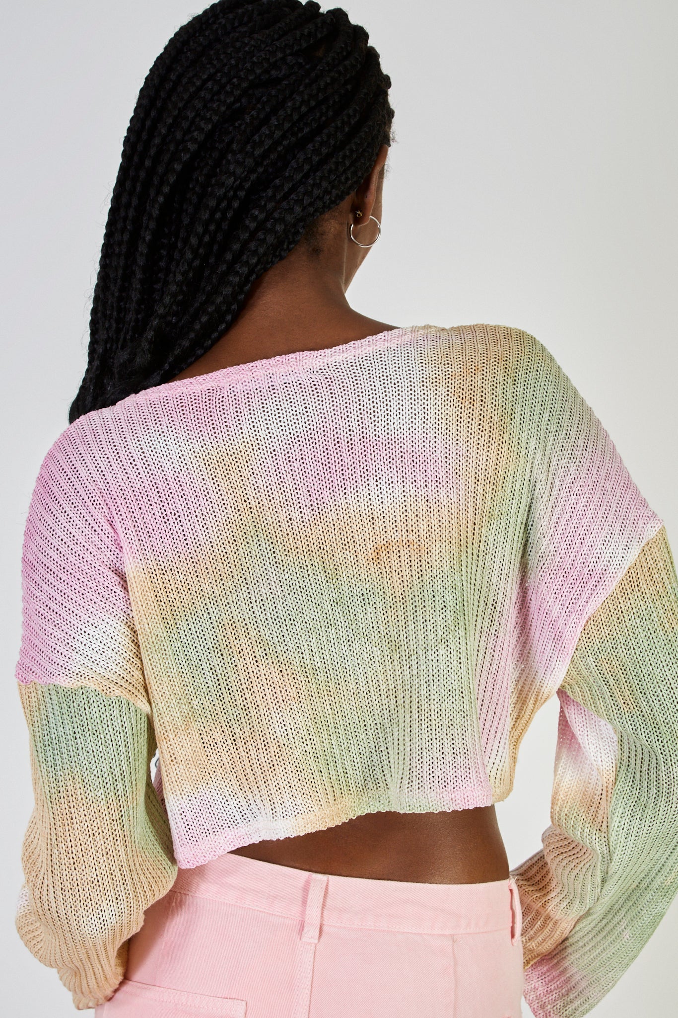 Pink green and orange tie dye top_2