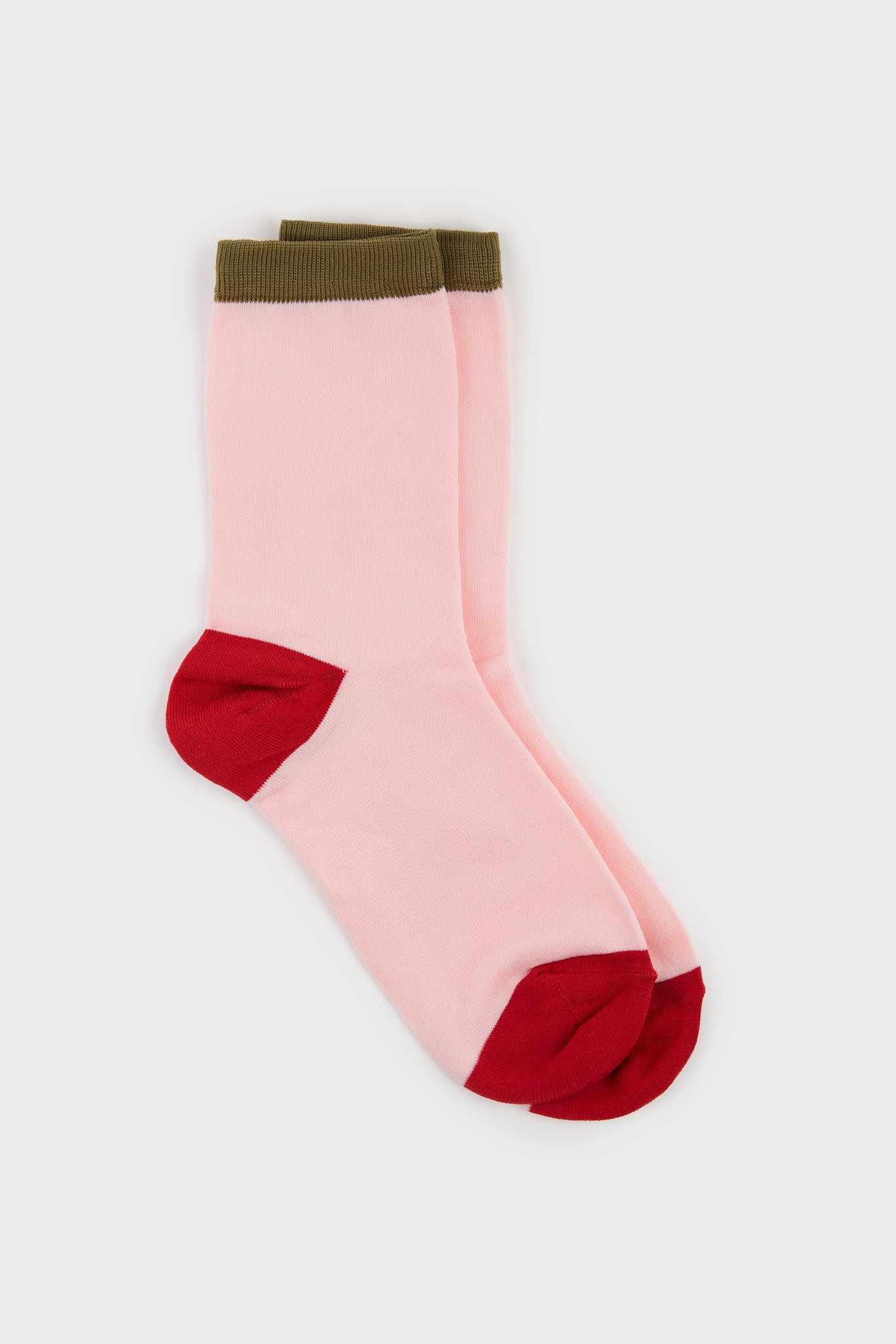 Pink and red colourblock socks_3