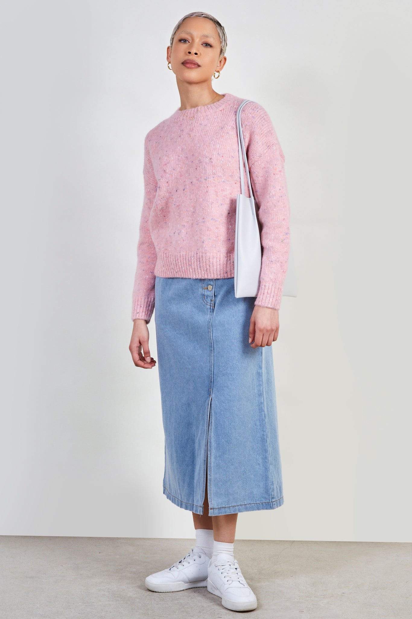 Pink rainbow fleck smooth jumper_5