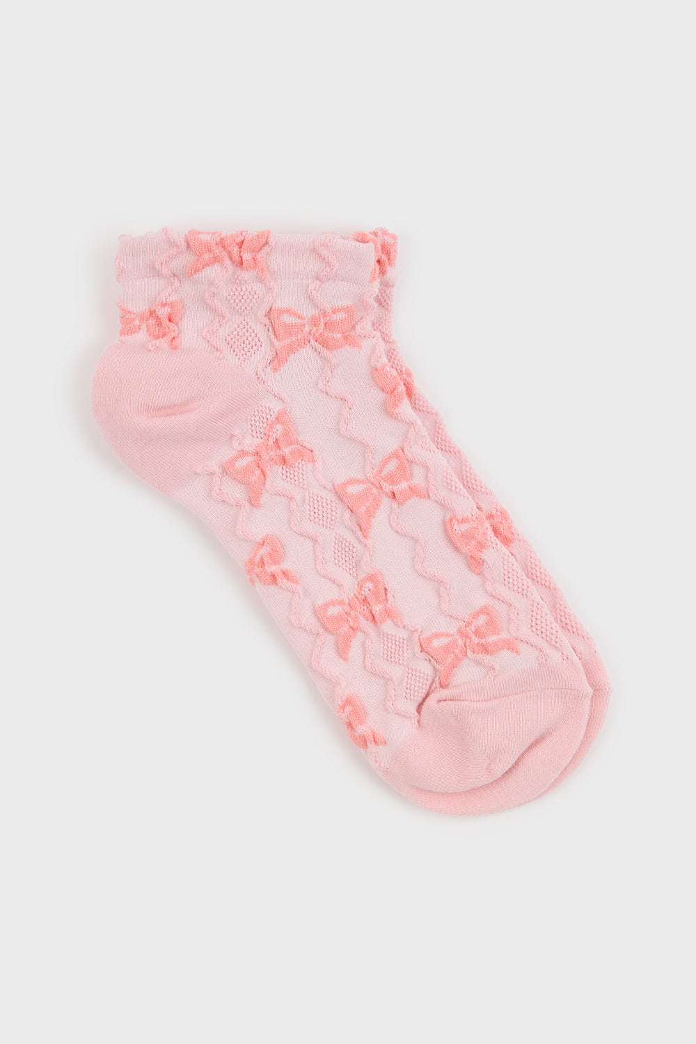 Semi sheer bow pop socks - Set of 3