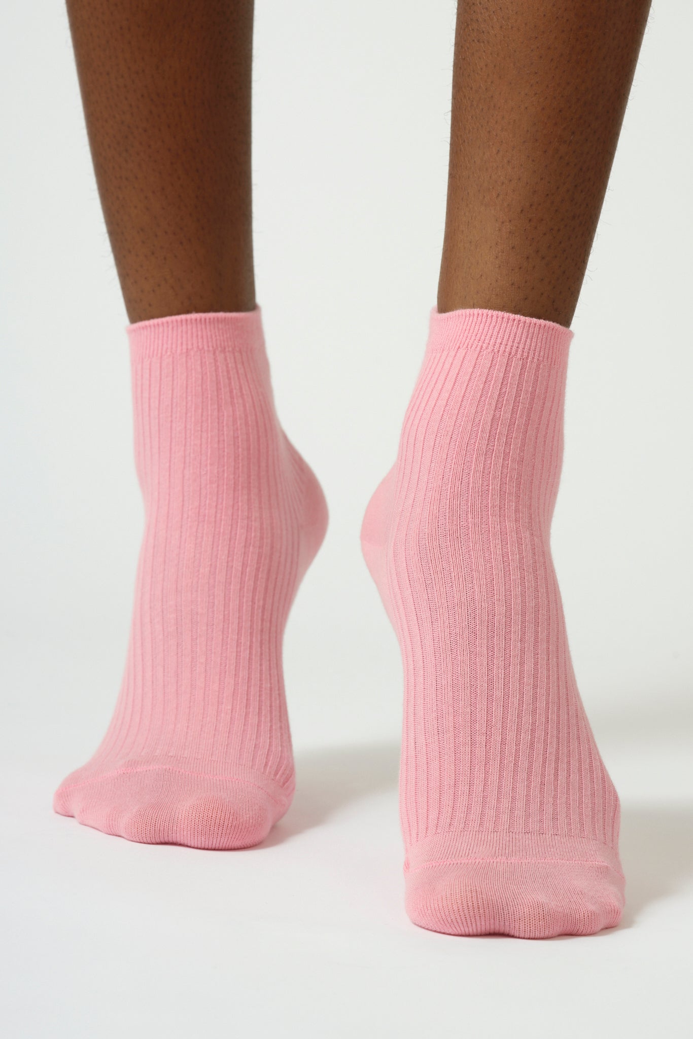 Pink short cotton blend socks
