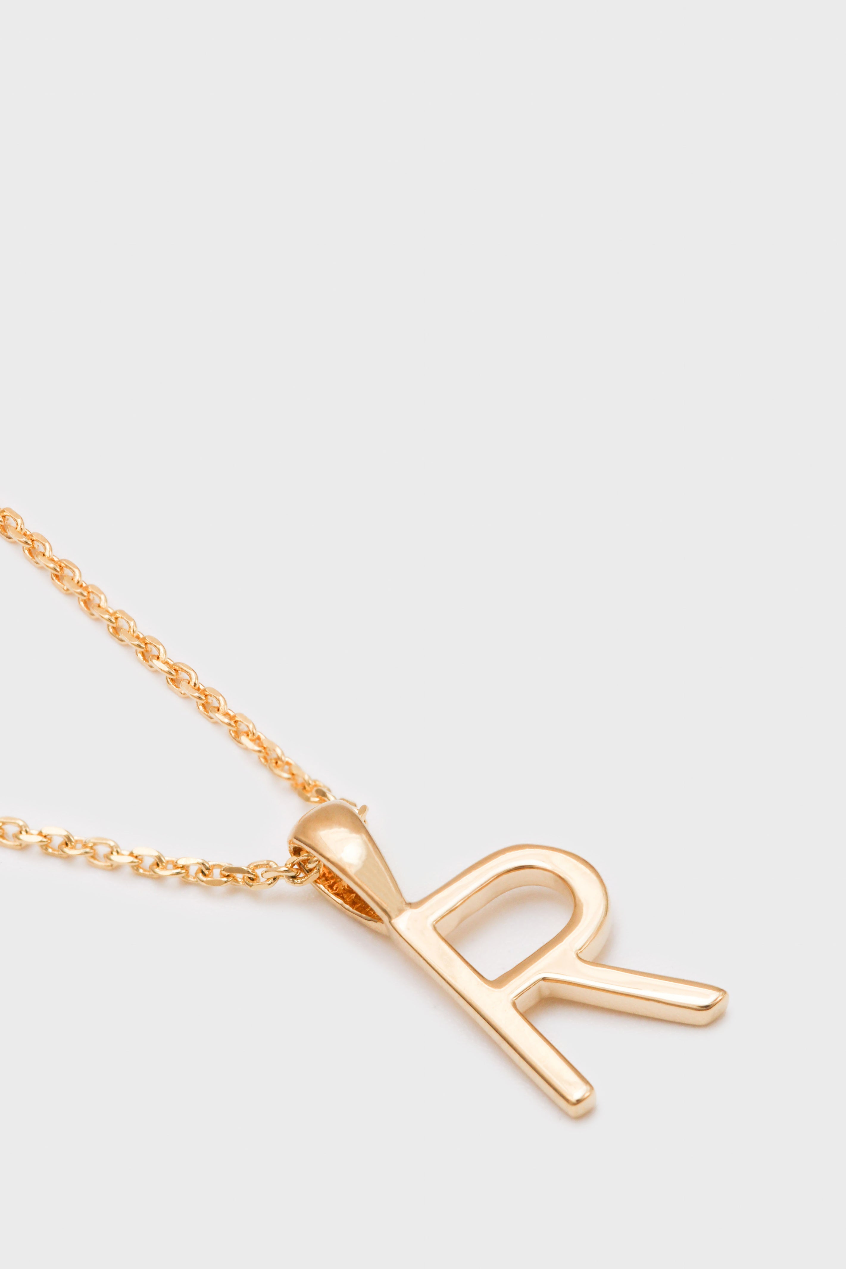 Charm necklace - Gold name initial letter 'R'_2