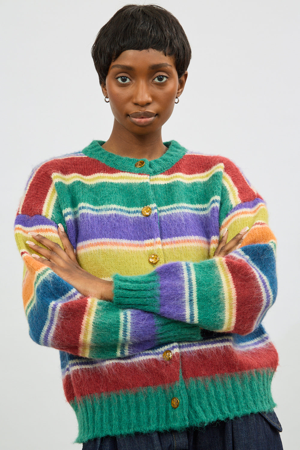 Rainbow block striped wool blend cardigan_1