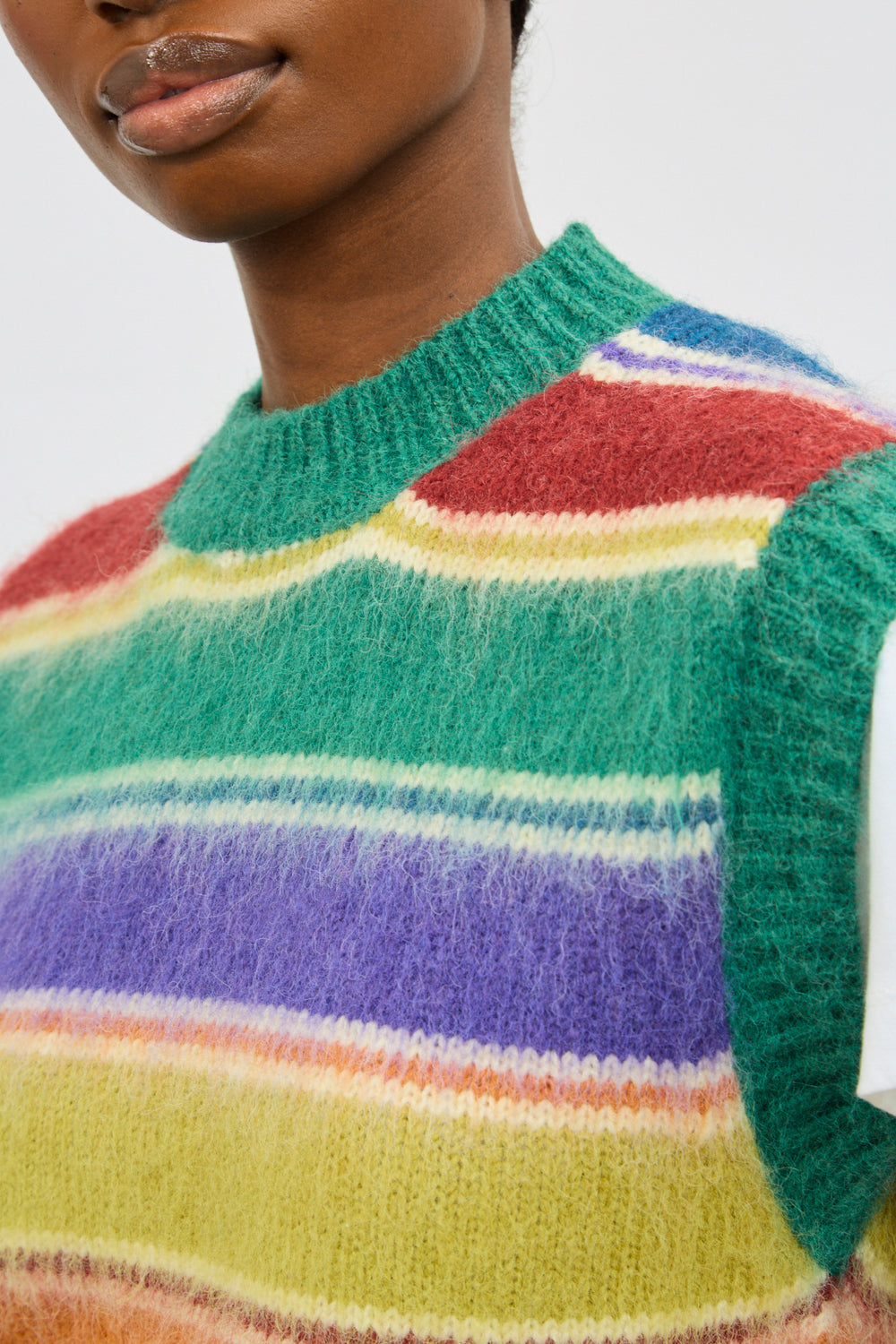Rainbow block striped wool blend sweater vest_3