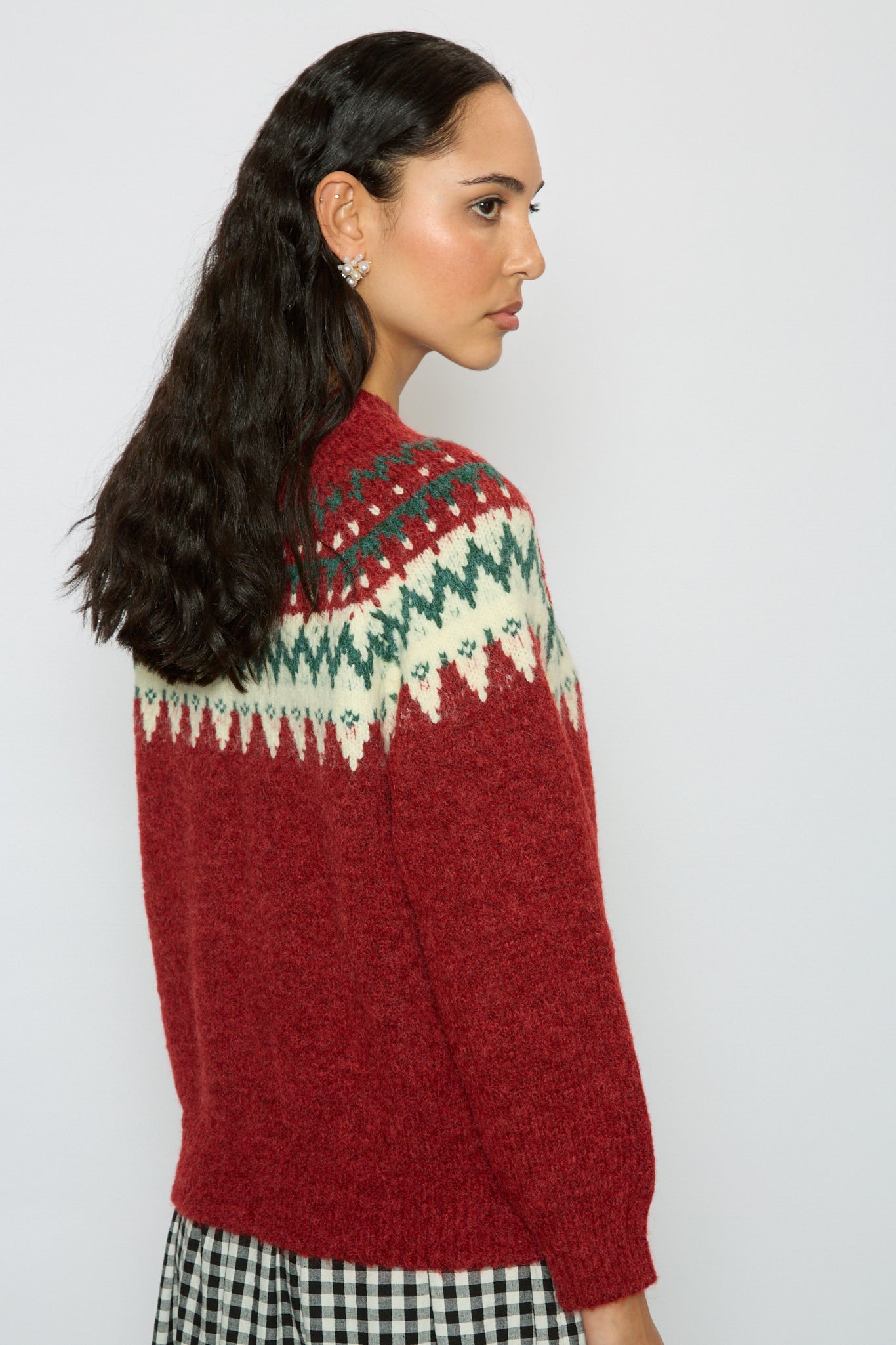 Red and green Fair Isle jumper_2