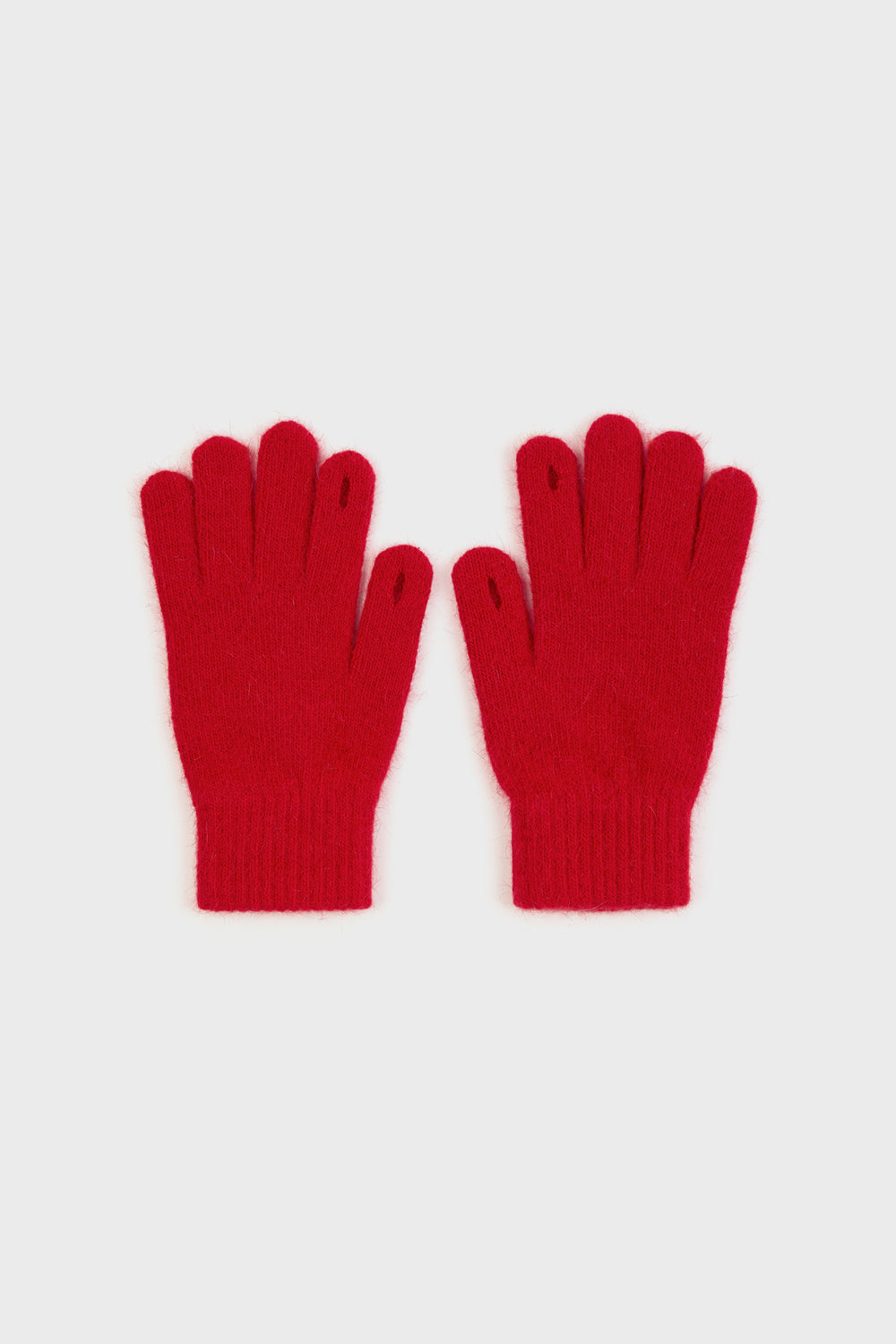 Red angora wool blend gloves_2