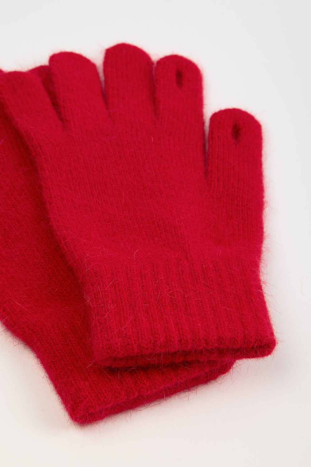 Red angora wool blend gloves_4