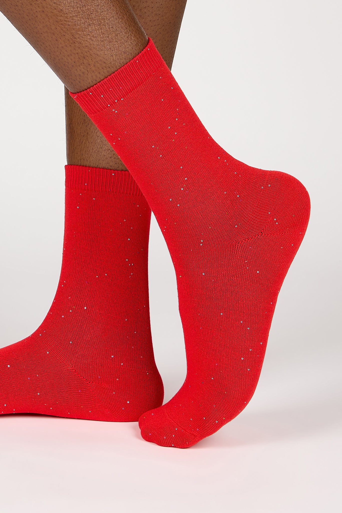 Red tiny sequin socks_3