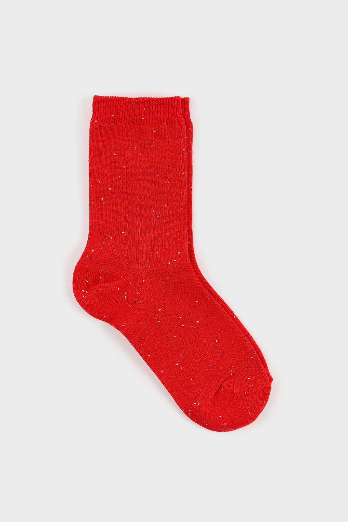 Red tiny sequin socks_1