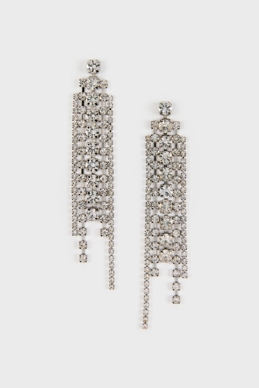 Silver drop diamante earrings_1