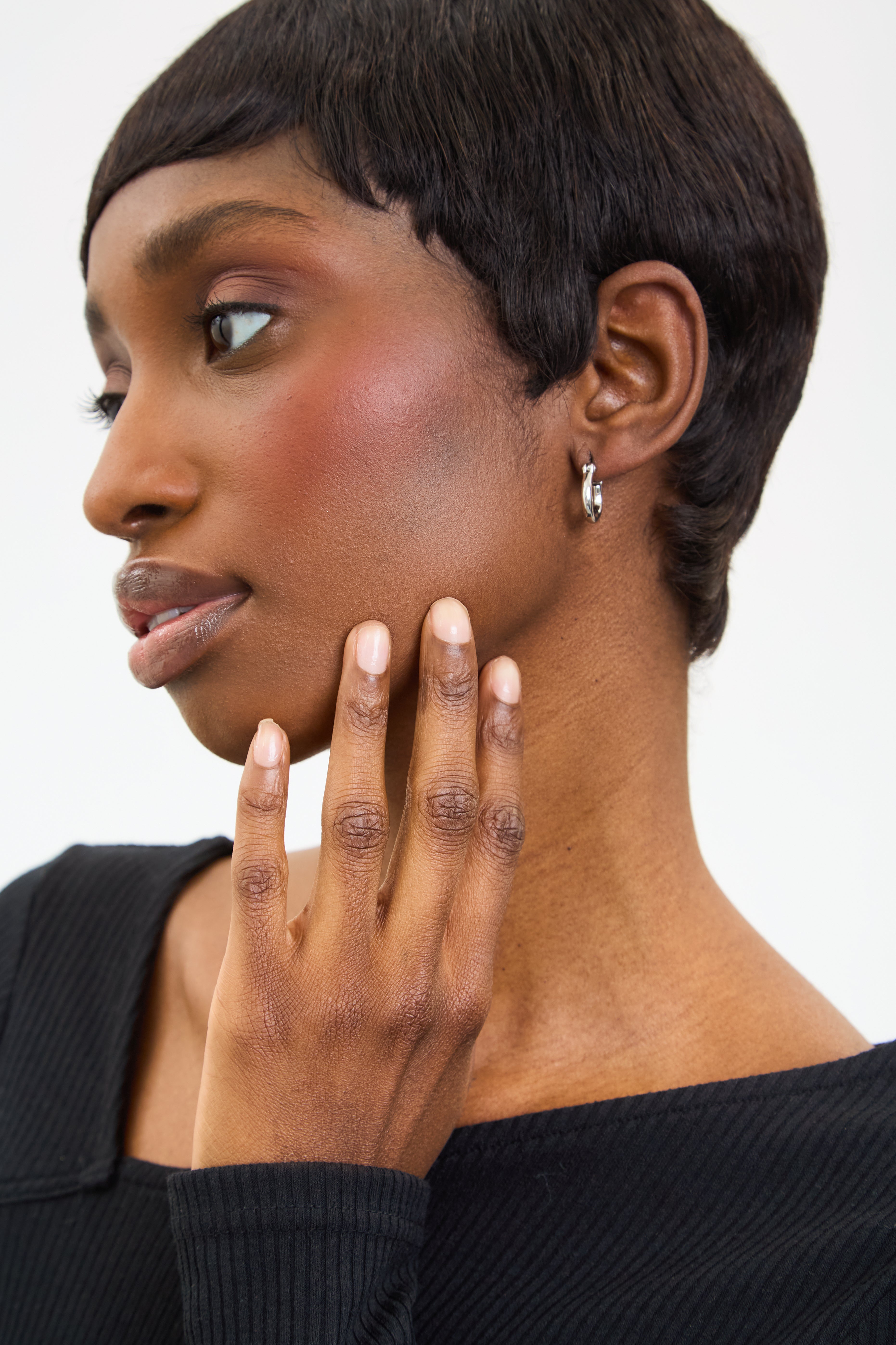 Silver hinged huggie hoop earrings_4