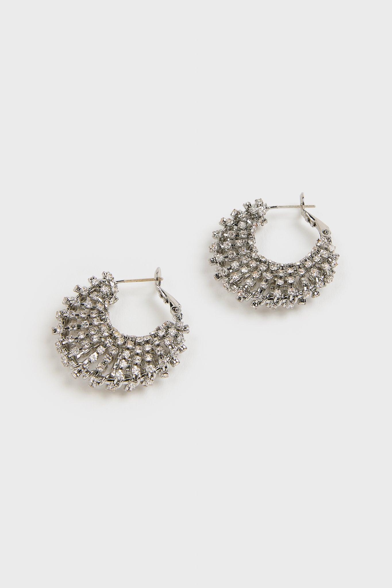 Silver large diamante hoop earrings_2