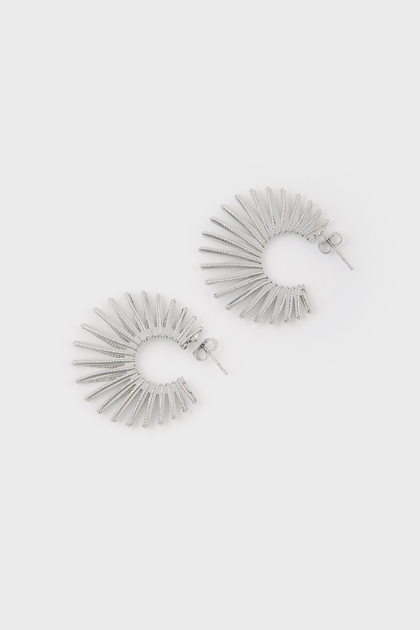 Silver thin starbust hoop earrings_1