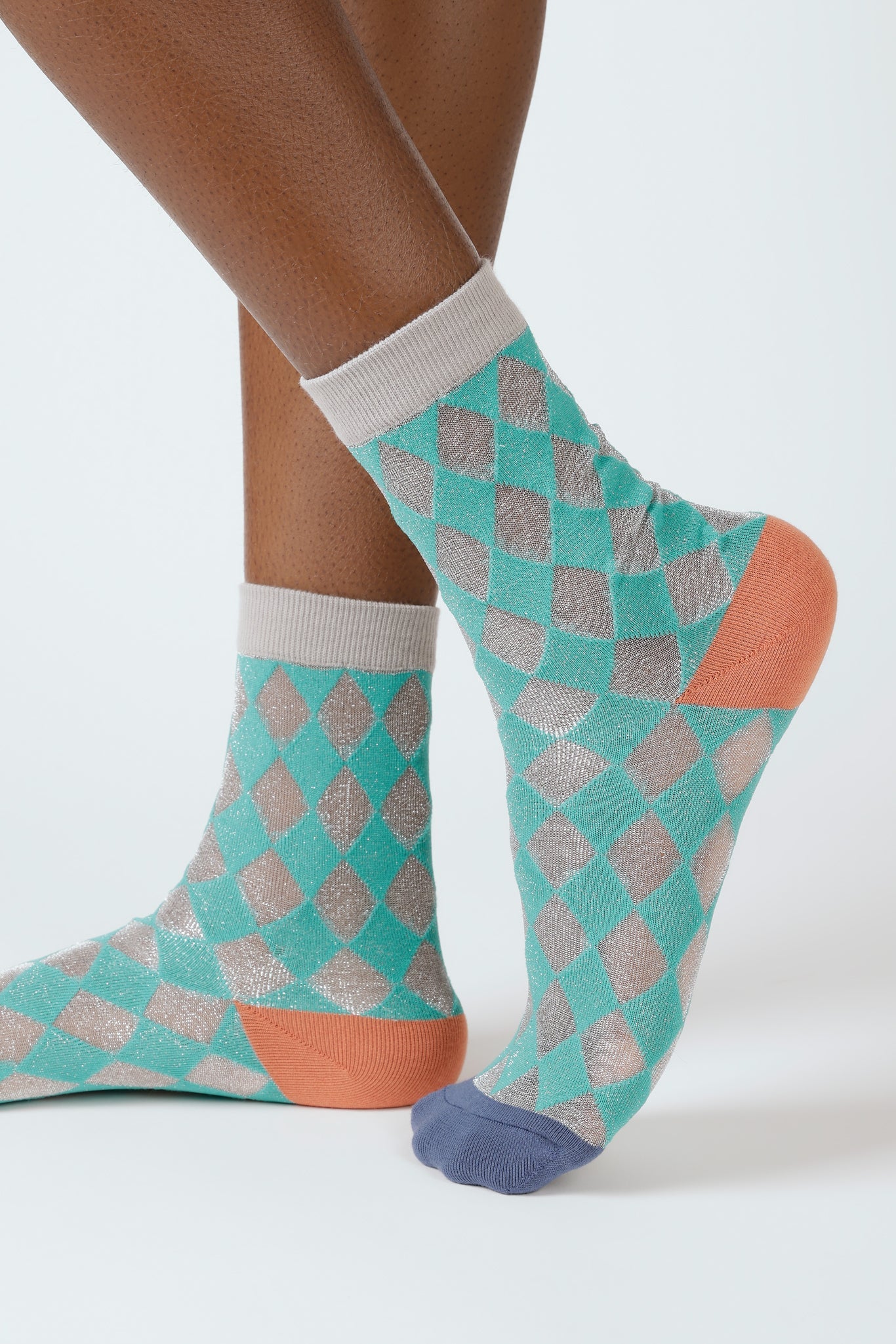 Silver sheer diamond socks_1