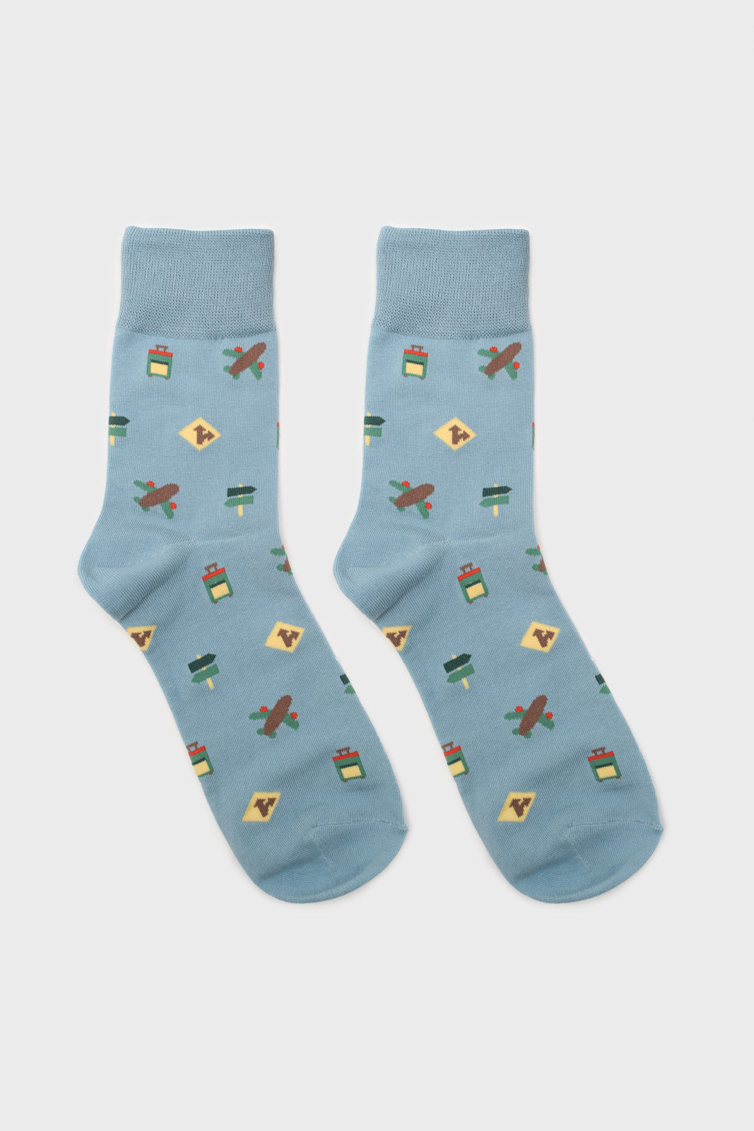 Bright blue road trip socks_3