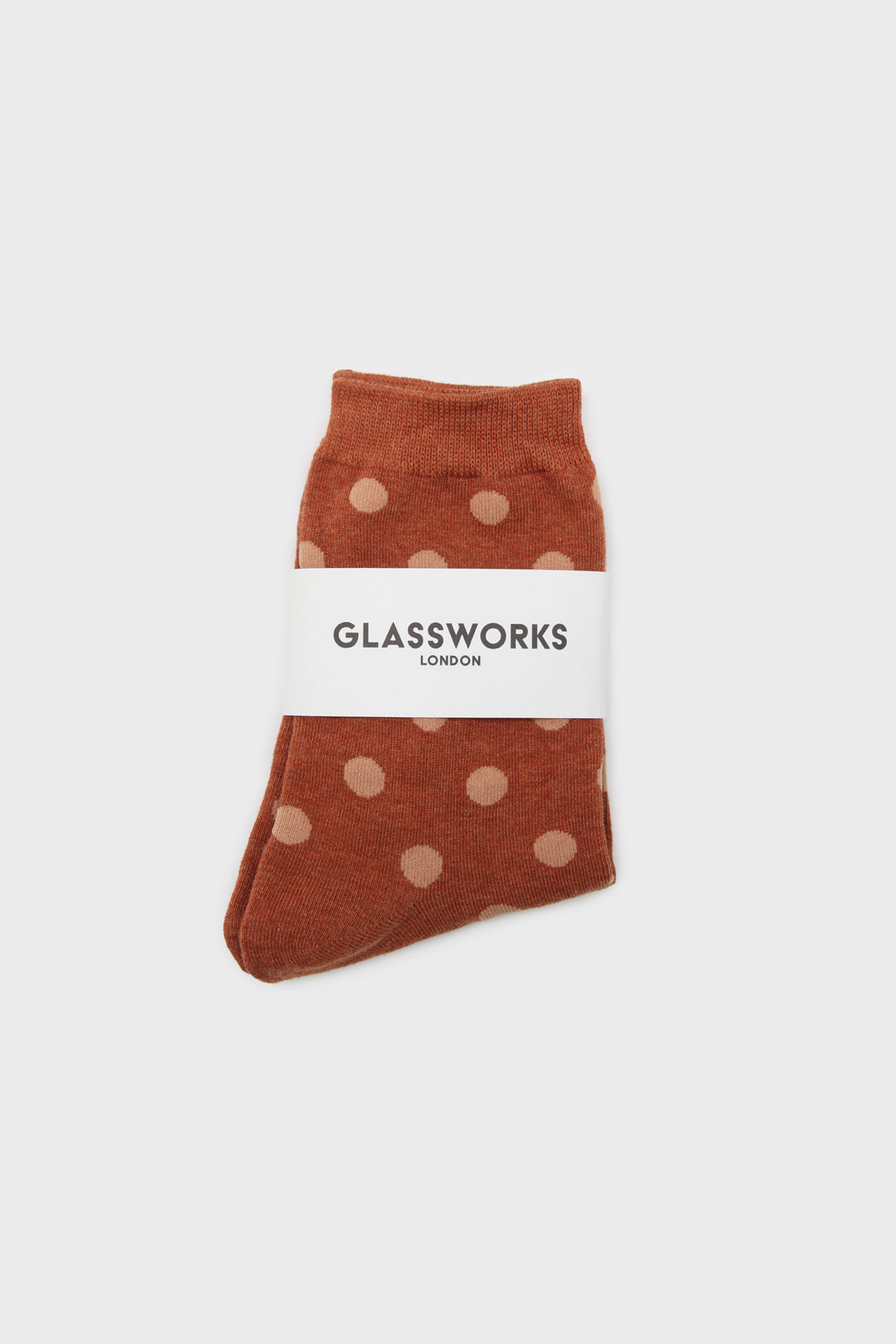 Orange and beige bubble dot socks_4