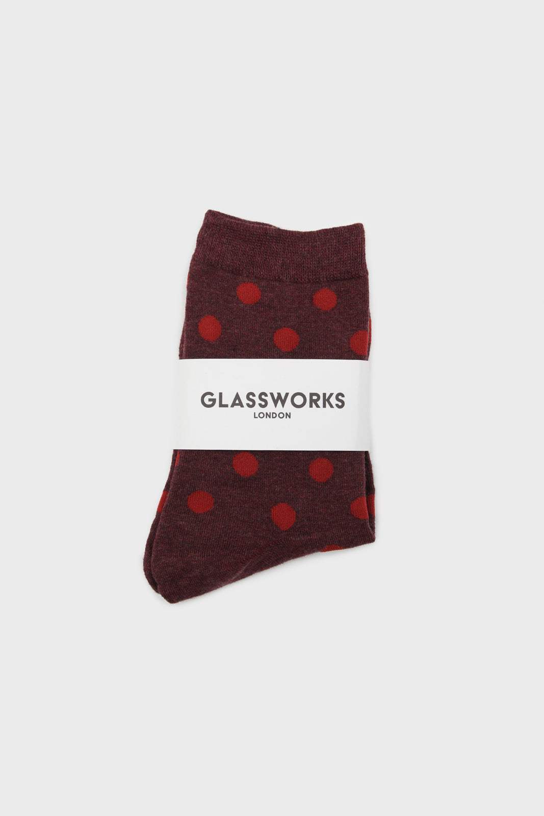 Burgundy and red bubble dot socks_4