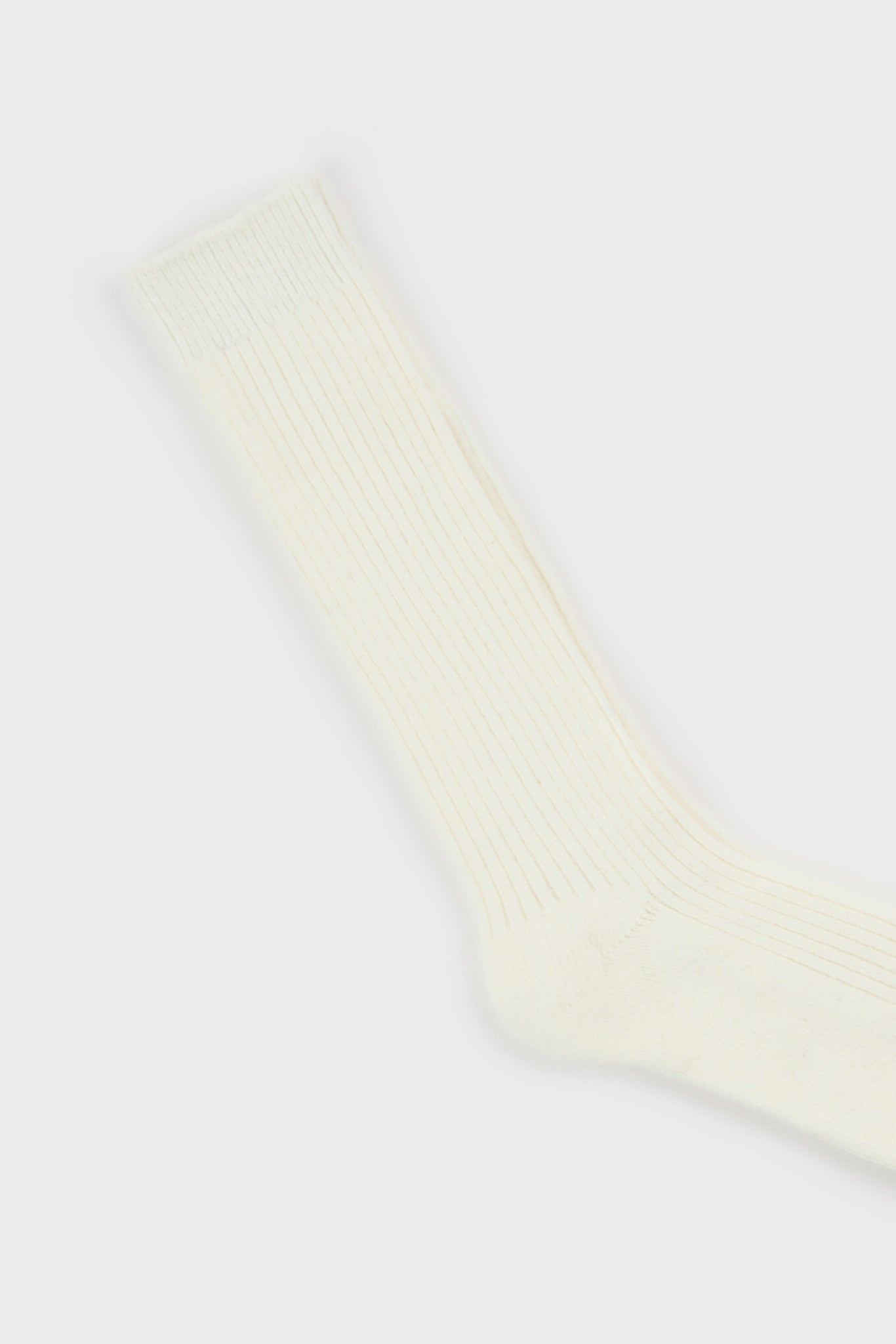 White cashmere alpaca blend knee high socks_2