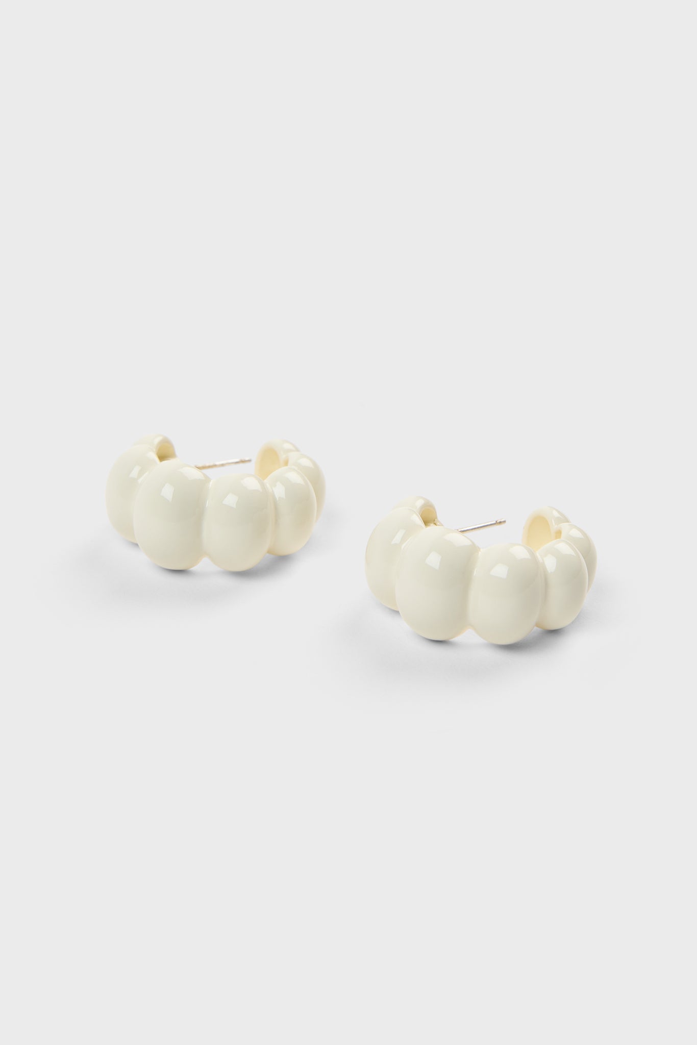 White enamel bubble hoop earrings_2
