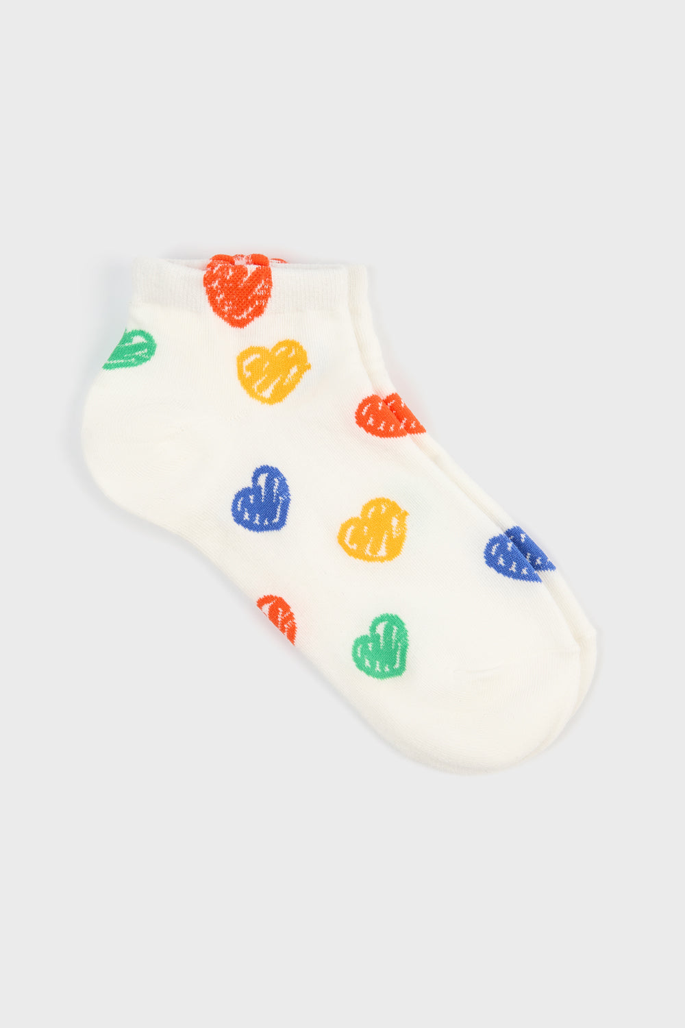 White scribble hearts pop socks_3
