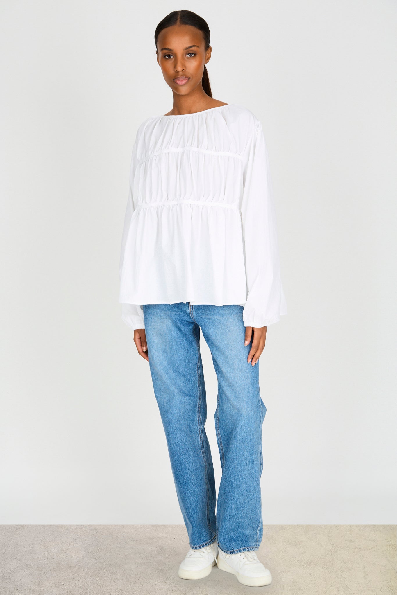 White seamed bust blouse_5