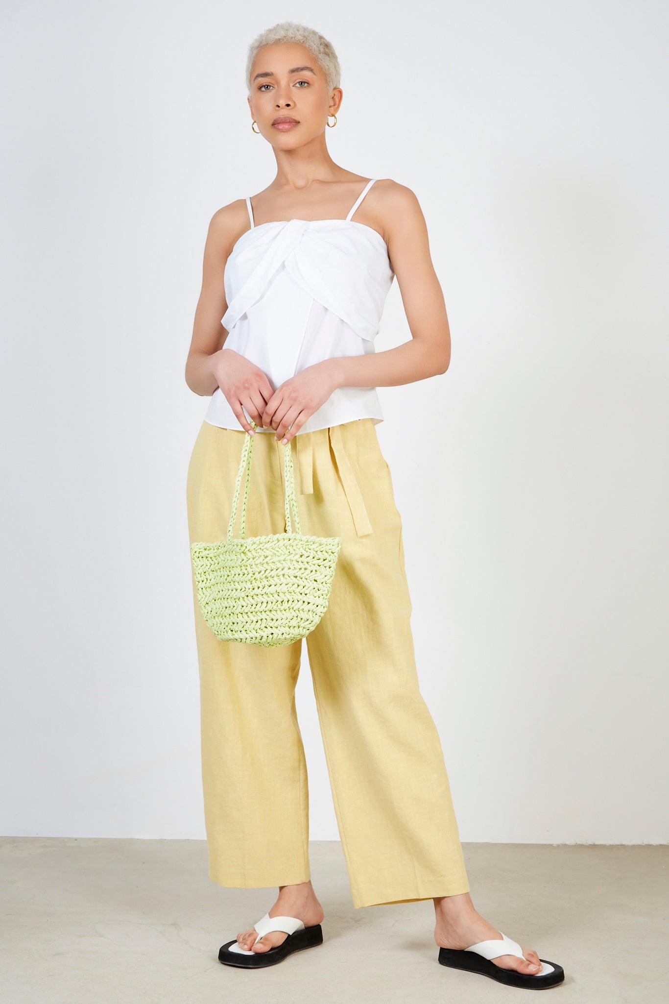 White cross panel thin strap tank_3