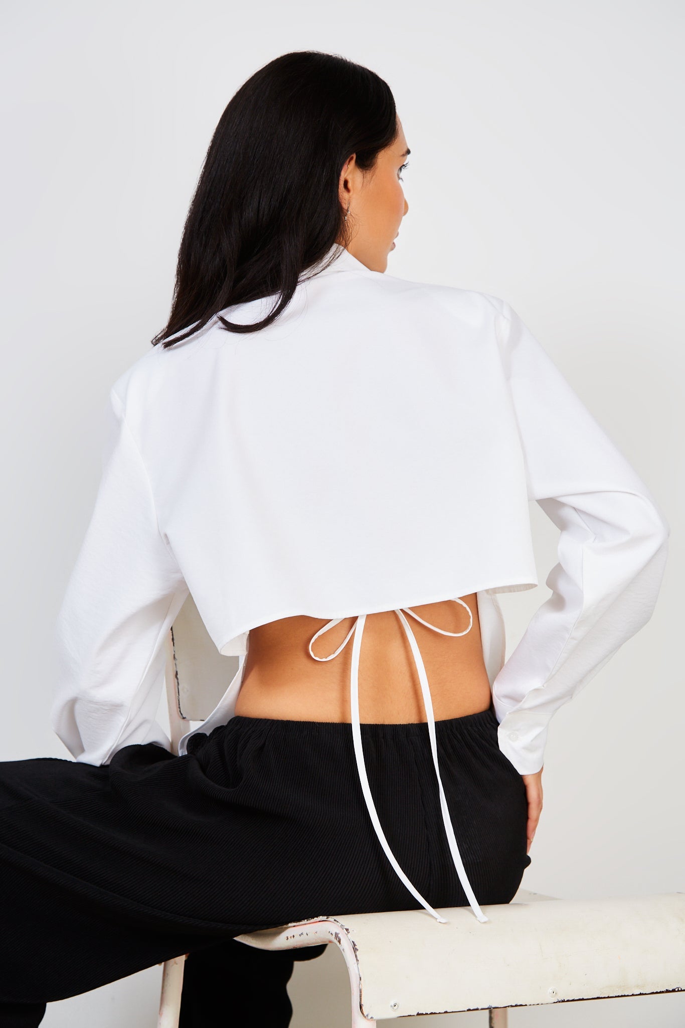 White open tie back shirt_1