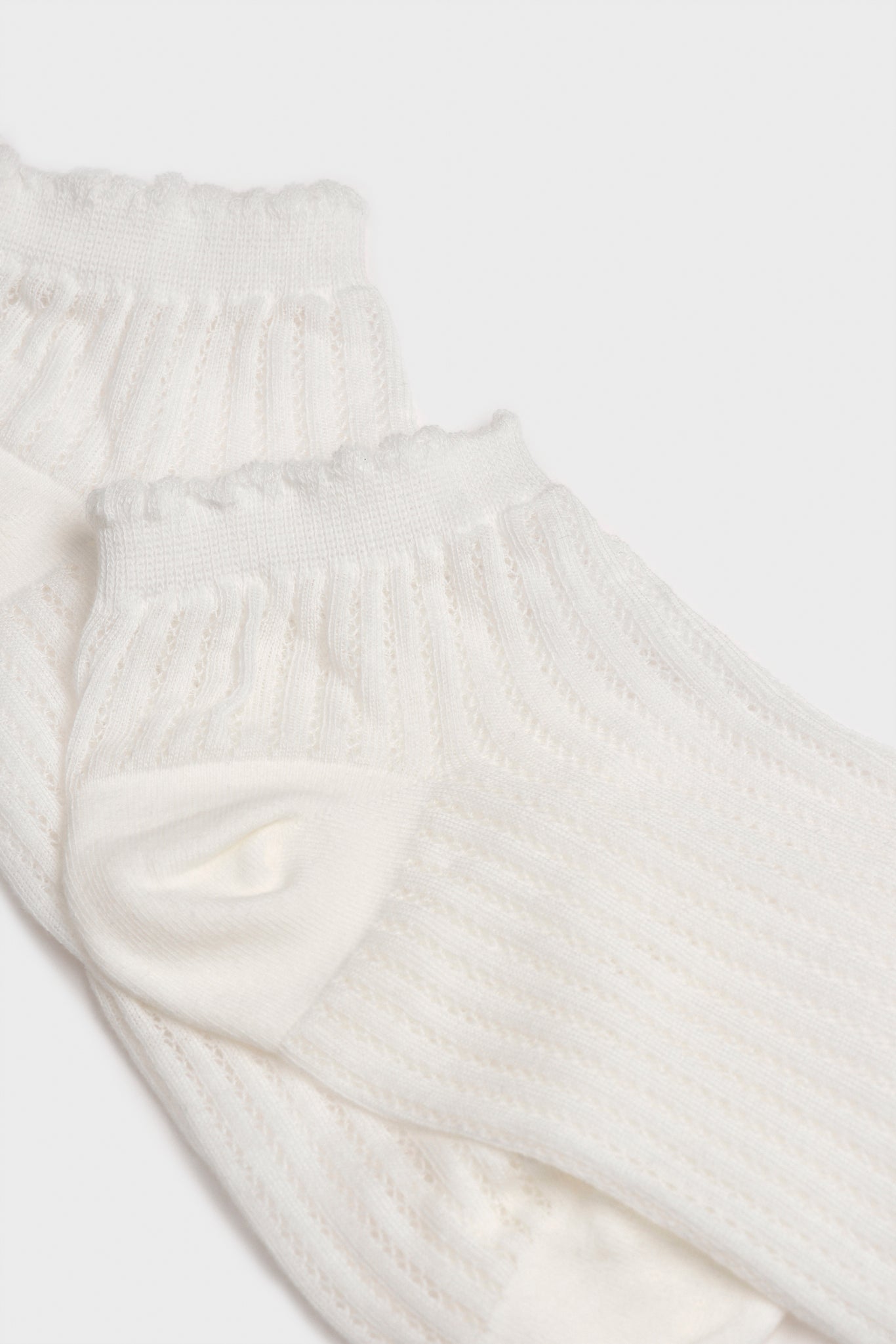 White ribbed soft trim ankle socks_4