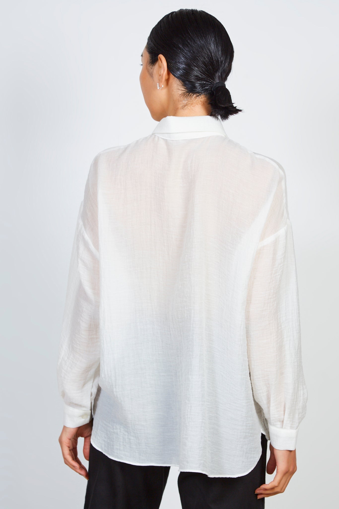 White semi sheer gauzy shirt_3