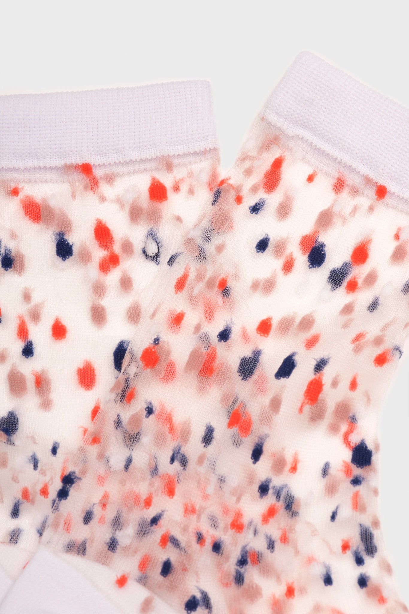 White sheer multicolour dot socks_4