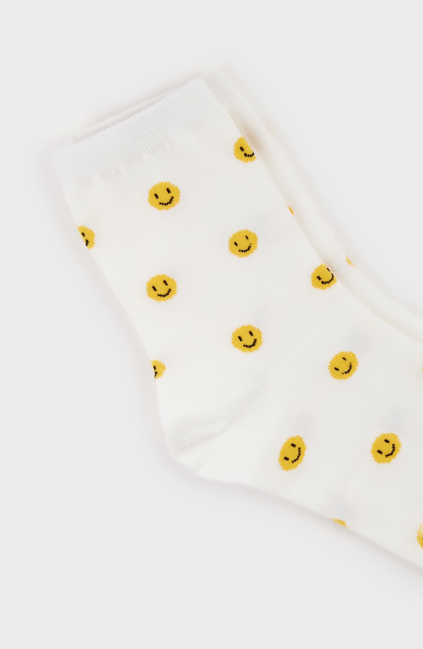White tiny smiley faces socks_3