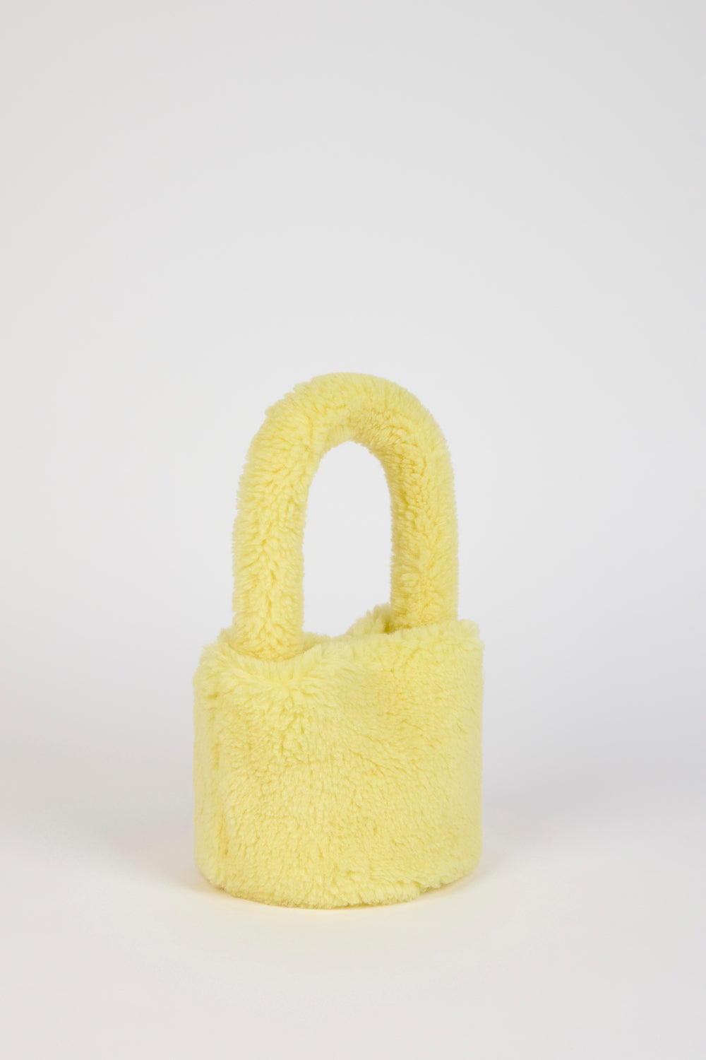 Yellow shearling bucket bag_2