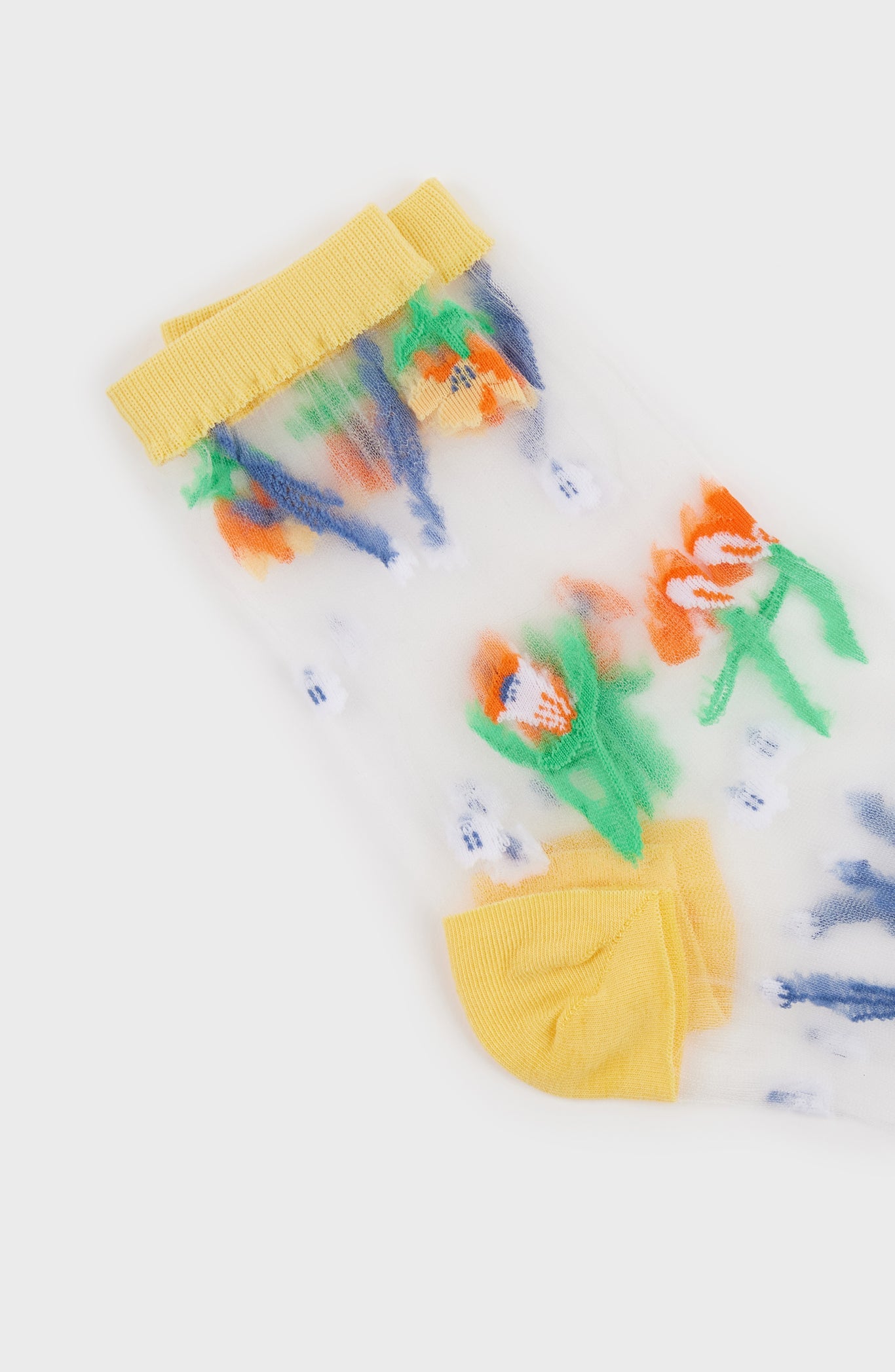 Yellow sheer sprouting garden socks_3