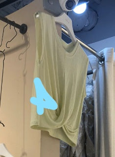 Lime green twist front cropped tank_1