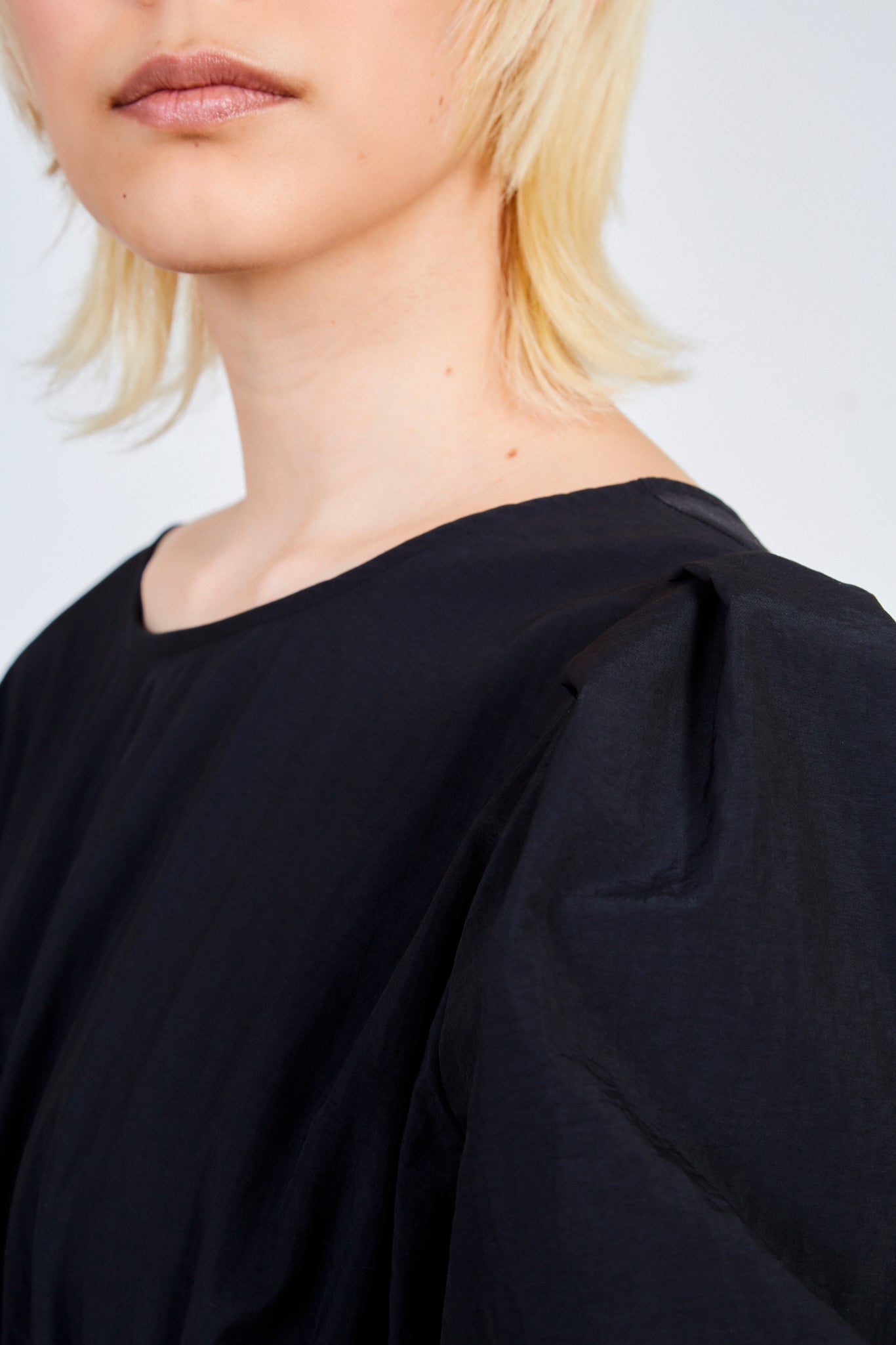 Black smocked waist dress_5