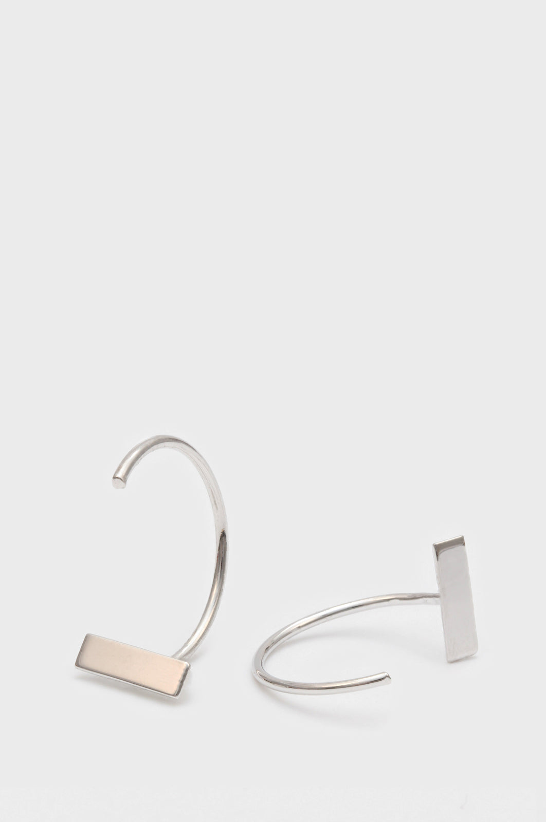 Silver rectangle half hoop_1