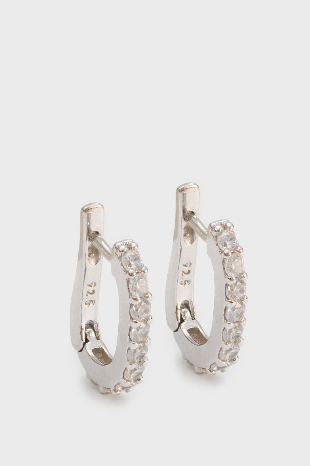 Silver diamante mini drop hoops_1