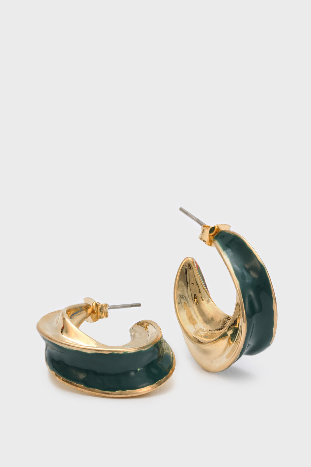 Green and gold thick shaped hoops_1