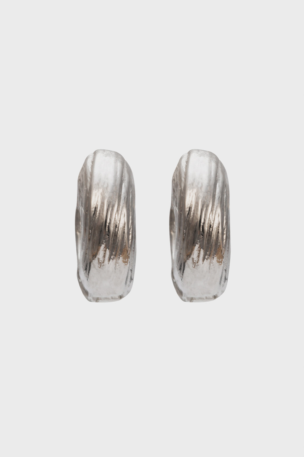 Silver etched thick hoop earrings_1