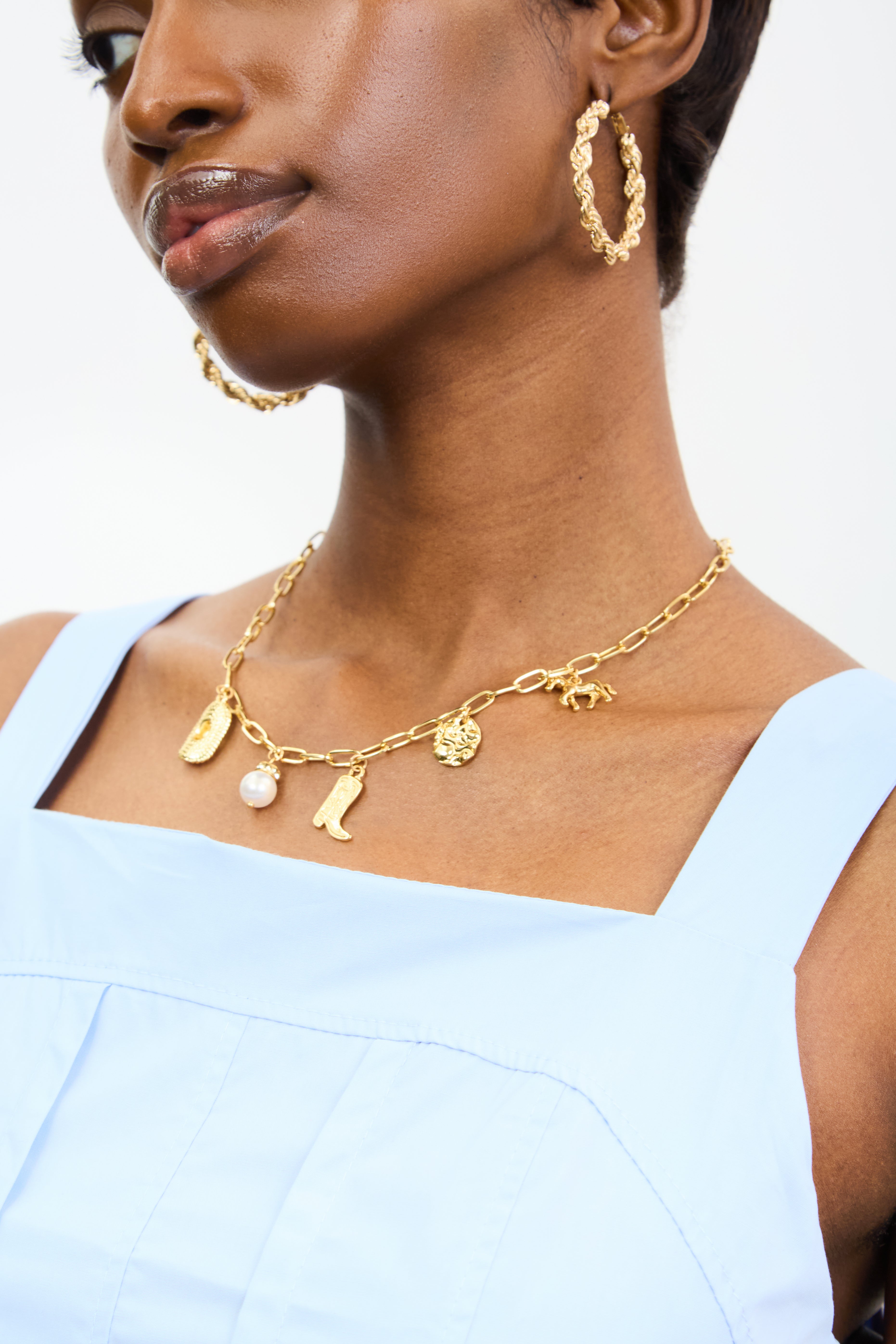 Pale blue bodice box pleat midi dress_4