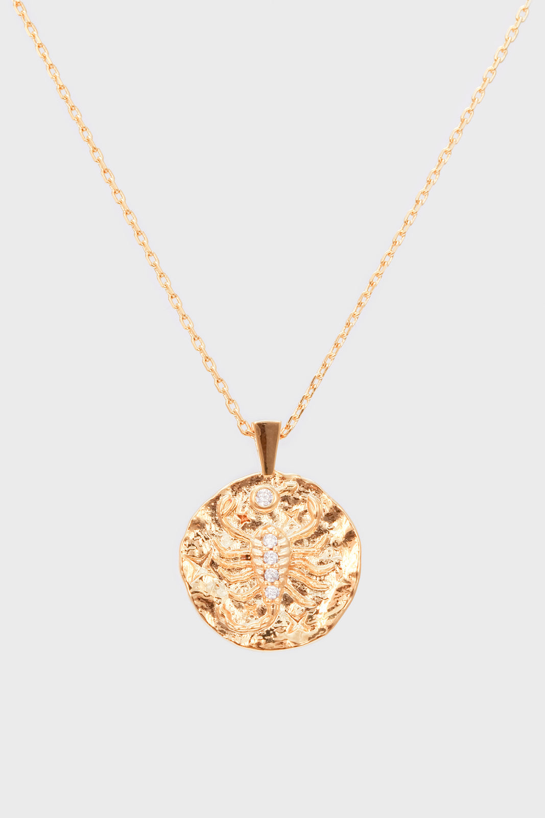 Gold zodiac charm necklace - Scorpio_2