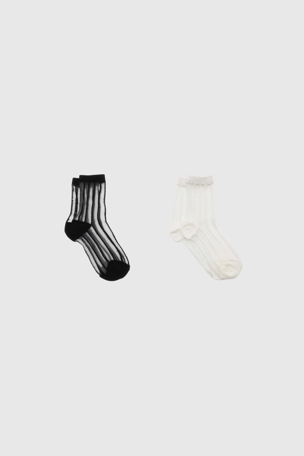 Sheer referee stripe socks - Set of 2