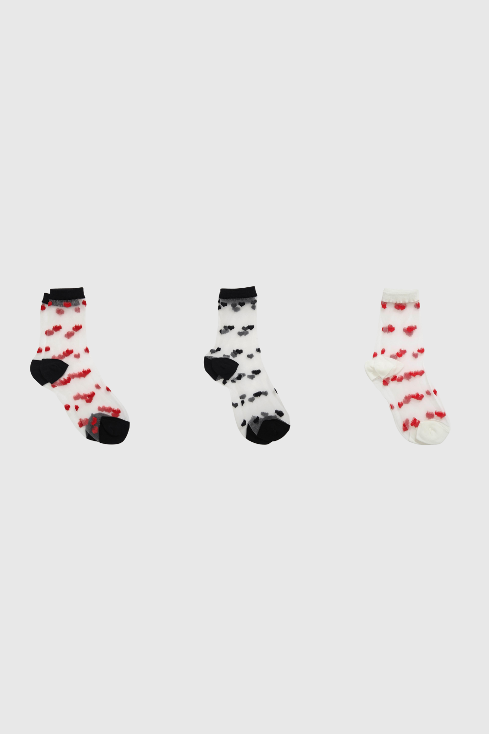 Sheer heart socks - Set of 3