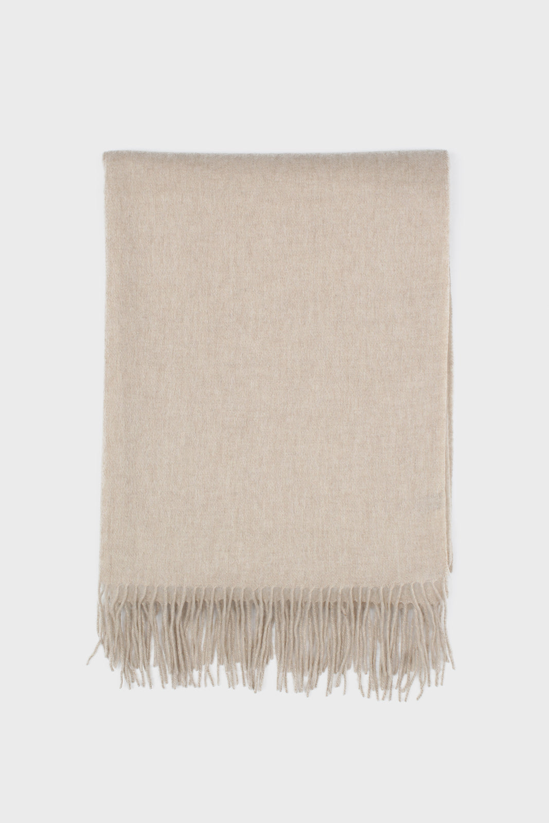 Heather beige pure wool scarf_1