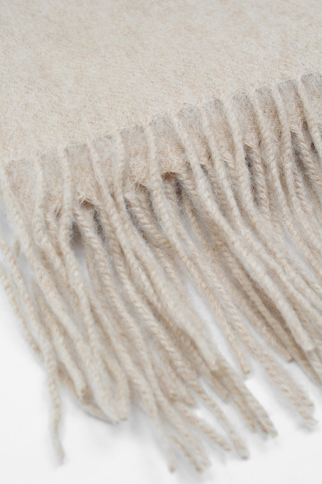 Heather beige pure wool scarf_2