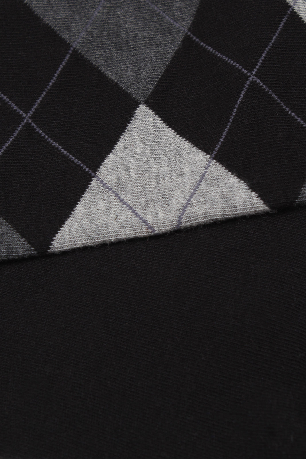Black argyle knee high socks_2