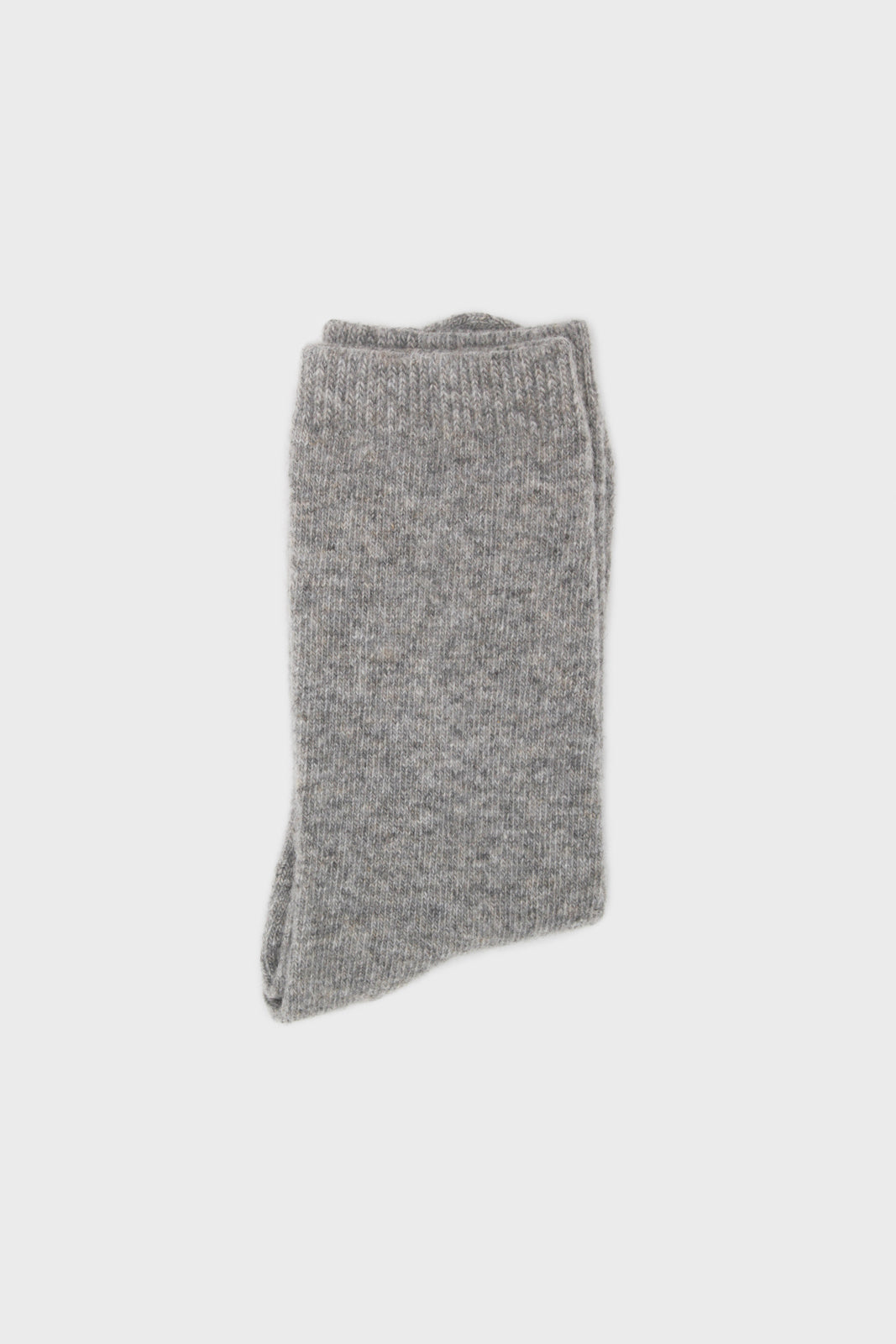 Light grey smooth cashmere wool blend socks_4