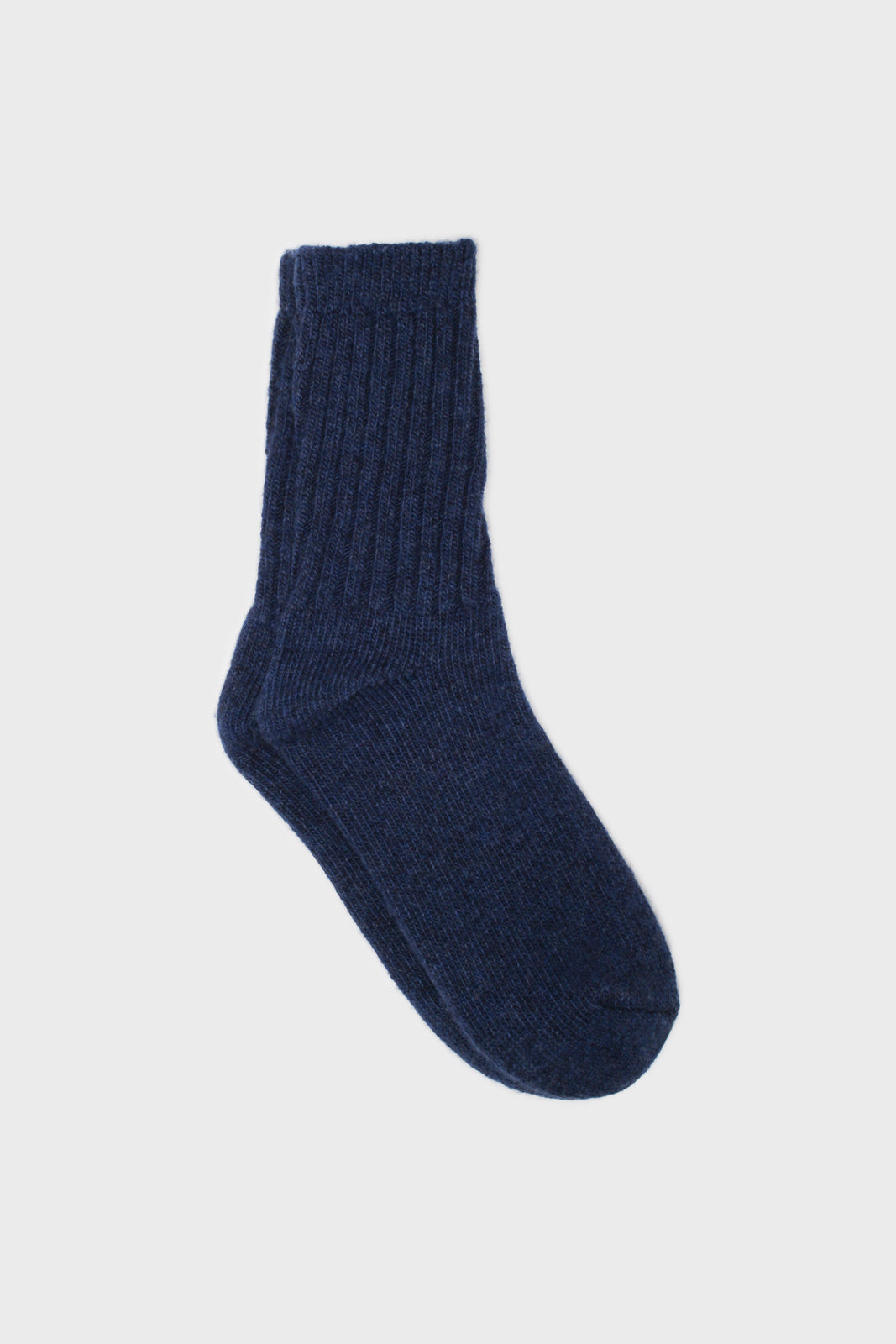 Dark ribbed cashmere wool blend socks - Set of 3