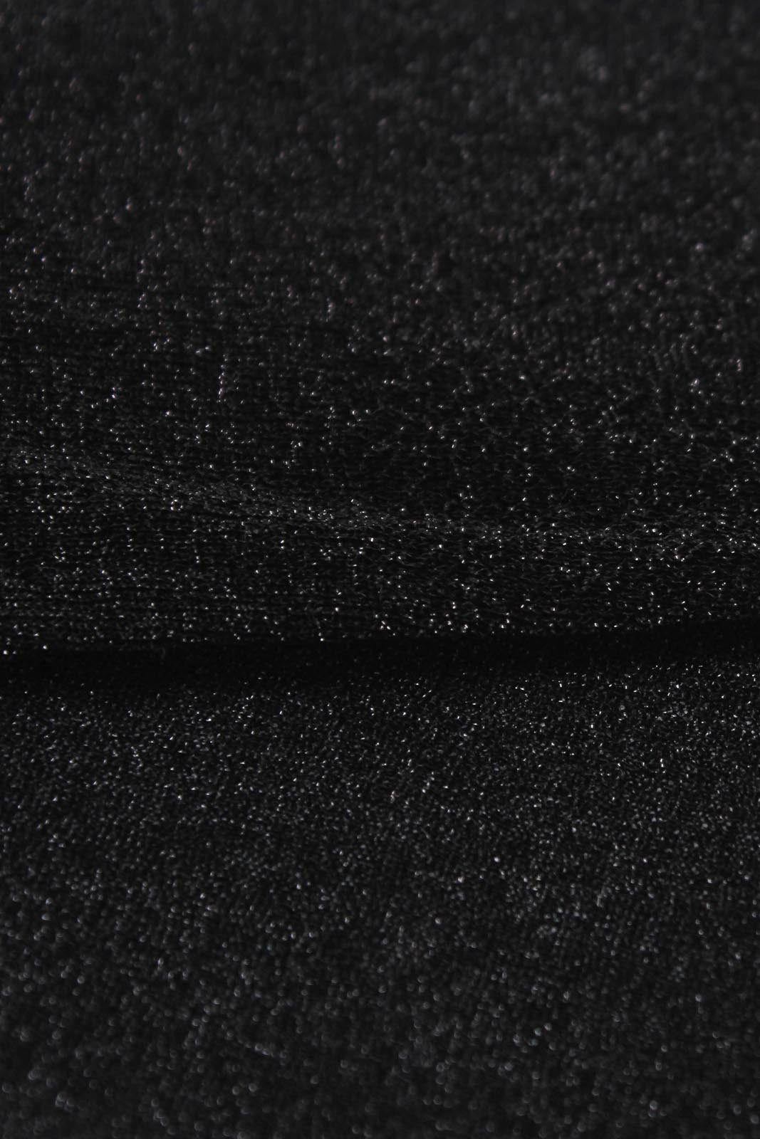 Black glitter superstar long socks_2