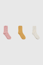 Light rainbow fleck thick socks - Set of 3_1